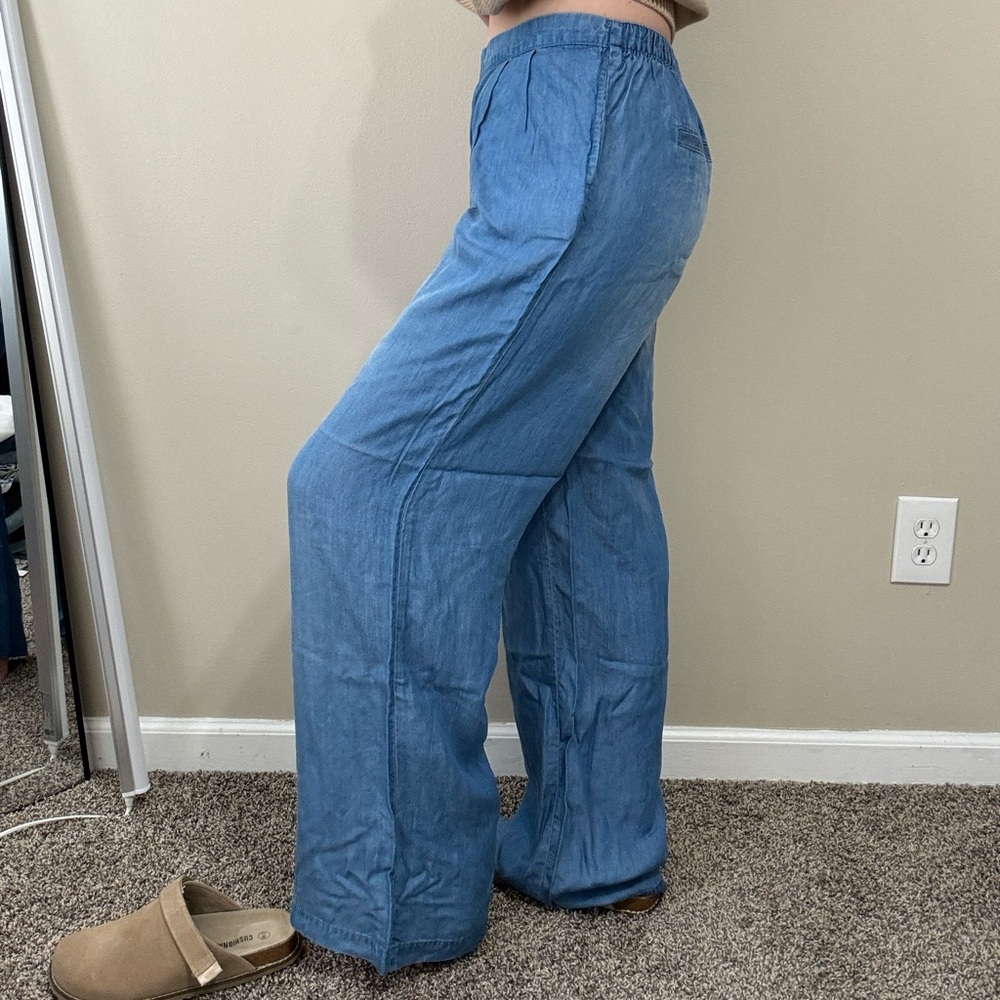 Merona Chambray wide leg Pants, size small